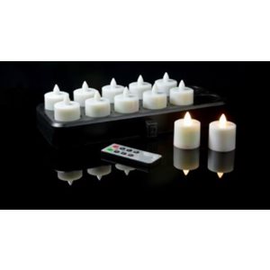 REC. CANDLES - "SUPER ULTRA WISELITE" (12) C/W BASE AND ADAPTER (WARMWHITE)