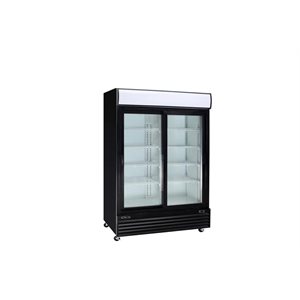 Double Sliding Glass Door Display Reach-In Refrigerator 52", 50 Cu. Ft.
