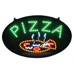 PIZZA LED SIGN 22 3/4X1 3/4X14'' OVAL 3 FLASHING PATTERNS