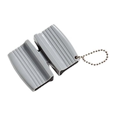 Keychain Dual Sharpener, Plastic, Gray