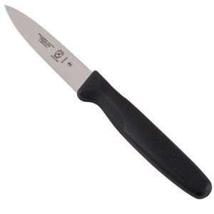 Paring Knife, Spear Point, Black Handle, 3" Blade Length