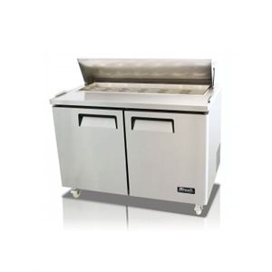 2 DOOR STANDARD TOP REFRIGERATED SANDWICH PREP TABLE 48" NO INSERTS INCLUDED