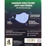 FACE MASK, WASHABLE, 65/35 (POLY/COTTON) - GREY