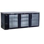 Back Bar Refrigerator / Cooler, Glass Door, 3 Doors, 90" (228 CM), 32 CU/FT