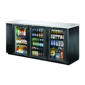 Back Bar Refrigerator / Cooler, Glass Door, 3 Doors, 90" (228 CM), 32 CU/FT