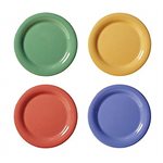 6.5" Melamine Narrow Rim Plate (1 dozen)