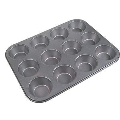 Pan, Muffin, Silicone, 12 Cups, Non Stick Coating, Silicone Liner