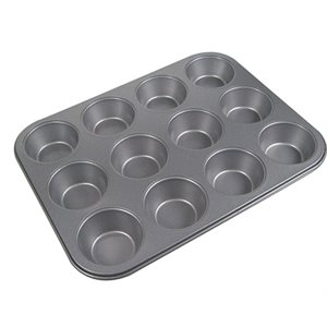Moule A Muffins, 12 Fentes, Antiadhésif, Avec 12 Récipients Silicone