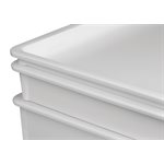 Dough Box, 25-5/8" L × 18" W × 3-1/4" H, Rectangular, Plastic, White