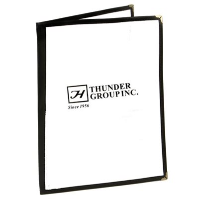 Menu Cover 2 Panel 8 1/2" X 11" Black Leatherette