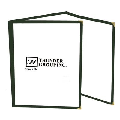 Menu Cover 3 Panel 8 1/2" X 11" Green Leatherette