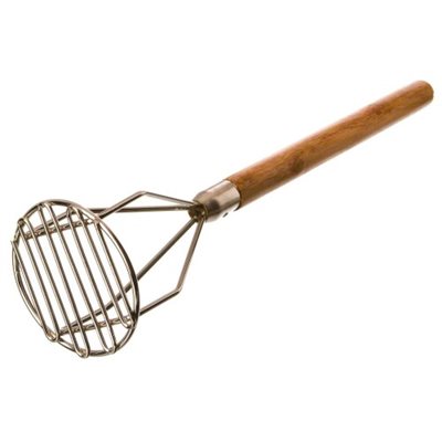 ZZZ POTATO MASHER, ROUND 4 1/2" X 18" SS