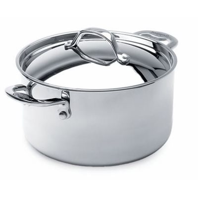 Stock Pot (Dutch Oven), Covered, 3 Qt, 18/10 Stainless Steel, 95Oz/2.8L