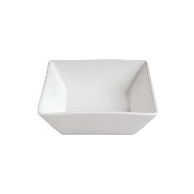 Bowl, Square, Ceramic, White, 3"