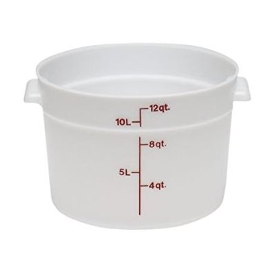 Cambro RFS12148 12 Qt. Round Food Storage Container - White