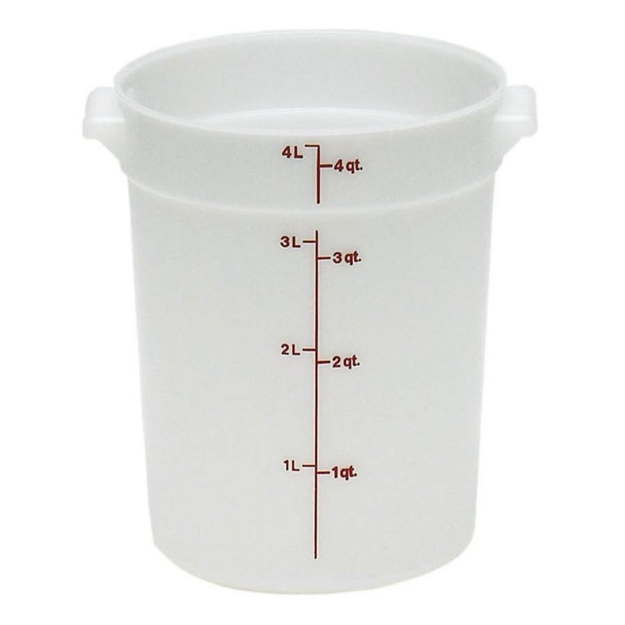 Cambro RFS4148 4 Qt. Round Food Storage Container - White