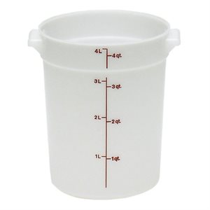 Boîte de Rangement Ronde, Cambro RFS4148 4 Qt. Blanche