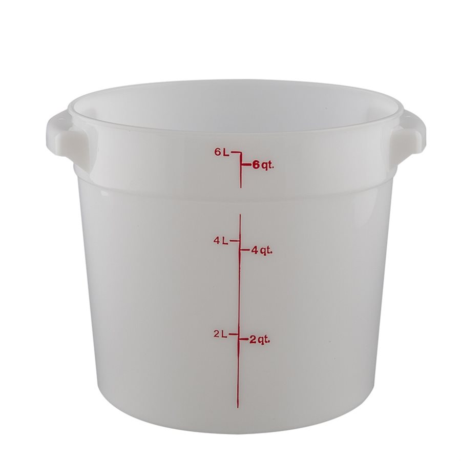 Cambro RFS6148 6 Qt. Round Food Storage Container - White