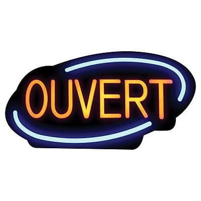 Enseigne Ouvert/Fermé LED, Francais, "Royal Sovereign® LED"