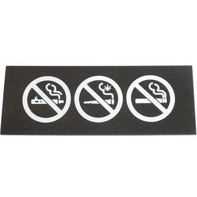 Pictogram Sign "No smoking/vaping/cannabis" - Black