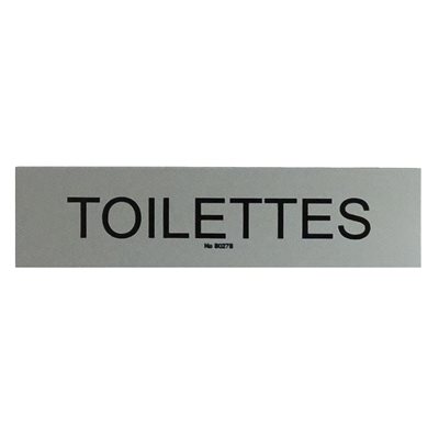 Signe "Toilettes" 5 x 20cm, Gris