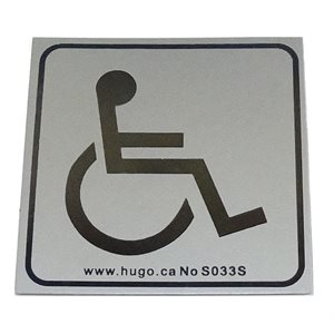 Enseigne Accessible Chaise Roullante 10cm x 10cm