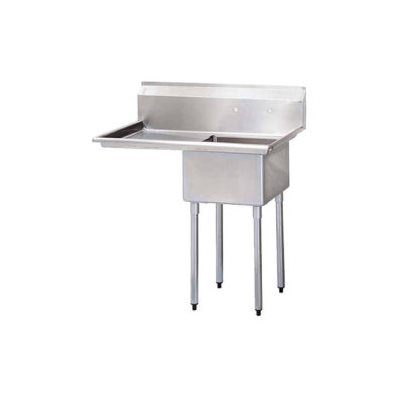 Sink (Single), With Drainboard (Left Side), 24" Bowl Width