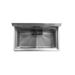 Sink (Double), Without Drainboard, 18" × 18" Bowl, Stainless Steel