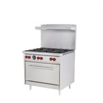 CUISINIÈRE 36", 6 RONDS AVEC FOUR STANDARD, 198000BTU, GAZ/PRO