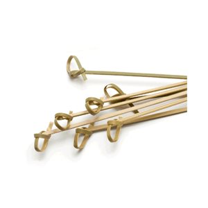 Bâton A Brochette/Amuse-Bouche, Bambou, Modèle A Nœud, 10 CM, 100/Pq