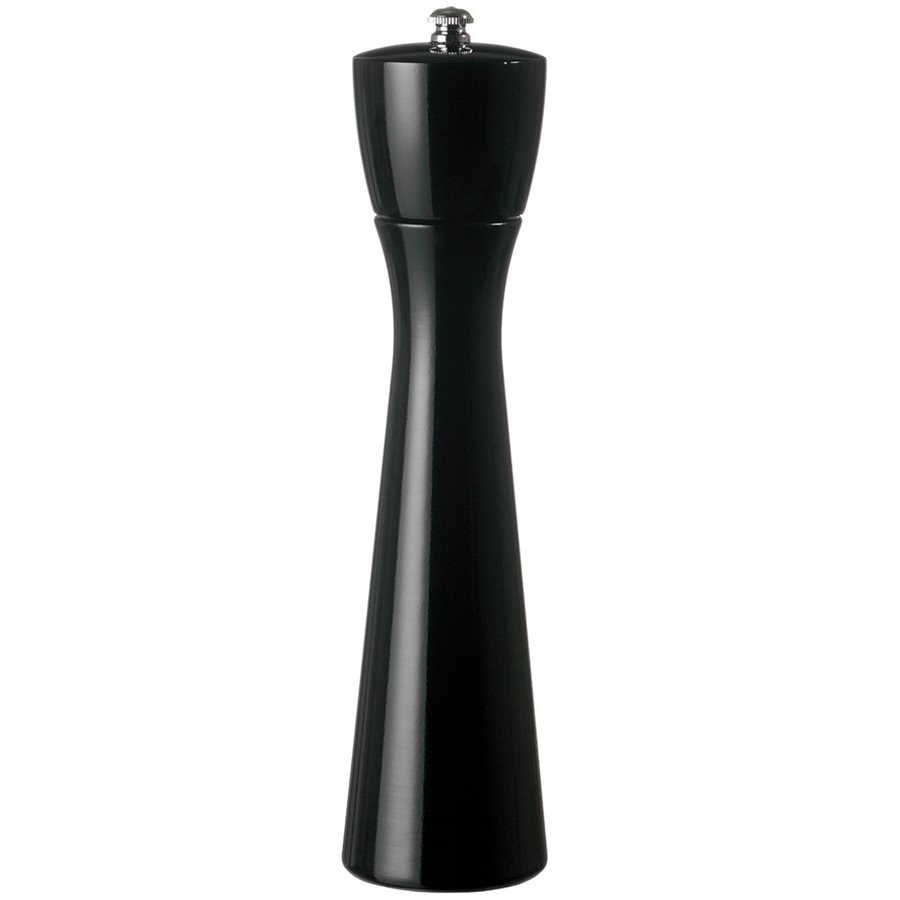 Pepper Mill, Wooden, Black, 11" Height, "Tronco"