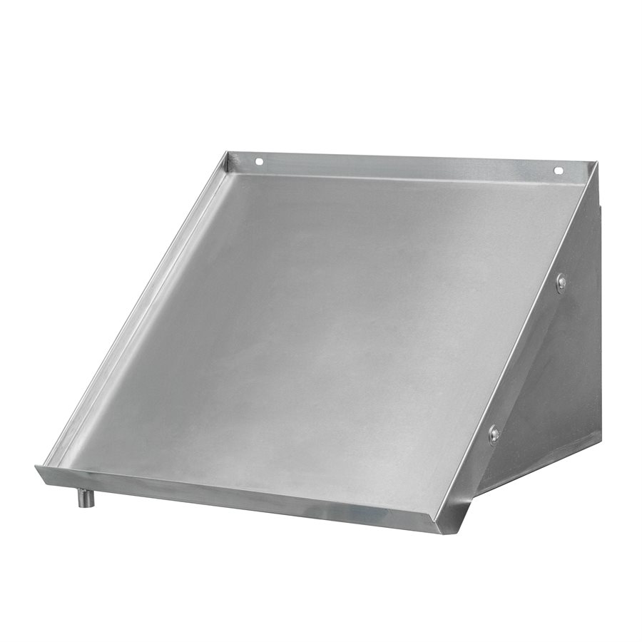 63" x 22" stainless steel wall dishrack with left drain