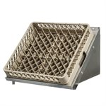 63" x 22" stainless steel wall dishrack with left drain