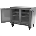 Undercounter Refrigerator 34" W, Two(2) Sections and Two(2) Doors