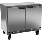 Undercounter Refrigerator 34" W, Two(2) Sections and Two(2) Doors