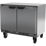 Undercounter Refrigerator 34" W, Two(2) Sections and Two(2) Doors