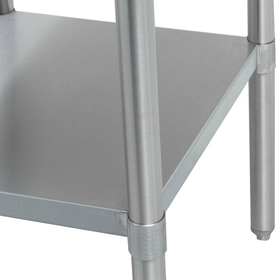 Adjustable 18-Gauge 430 Stainless Steel Undershelf For 24" × 30" Work Table