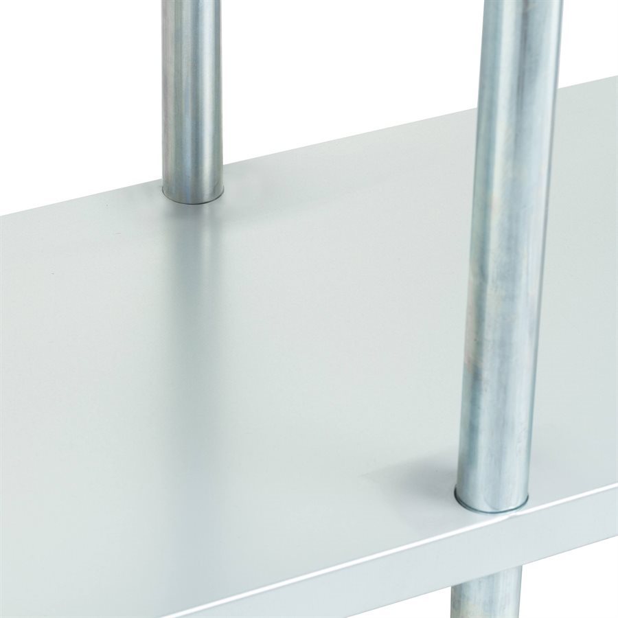 Adjustable 18-Gauge Galvanized Steel Undershelf For 24" × 48" Work Table