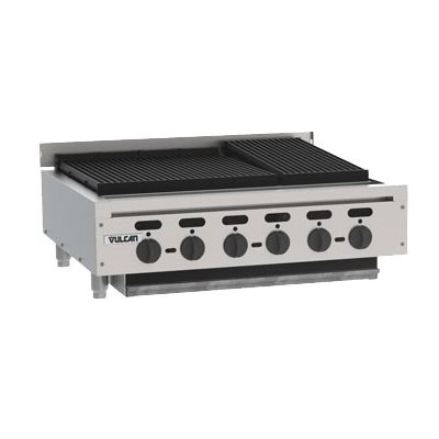 CHARBROILER 36", COUNTERTOP, 6 BURNERS, 102000BTU, NAT/GAS