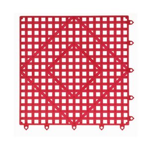 Tapis De Comptoir/Bar A Emboitement, Rouge, 30.5 X 30.5 CM