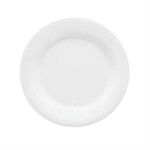 Assiette Ronde, En Mélamine, Bord Étendu, Blanc, 30.5 CM