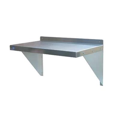 12"× 36" 18-Gauge 430 Stainless Steel Solid Wall Mounted Shelf