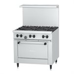 Cuisinière Avec Four Standard, Au Gaz Naturel, 6 Plaques Chauffantes Cuisinière Avec Four Standard, Au Gaz Naturel, 6 Plaques Chauffantes