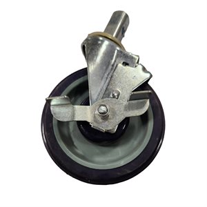 EXPANDING POLYPROPYLENE CASTER W/ BRAKE FOR WORKTABLES AND STANDS 5"