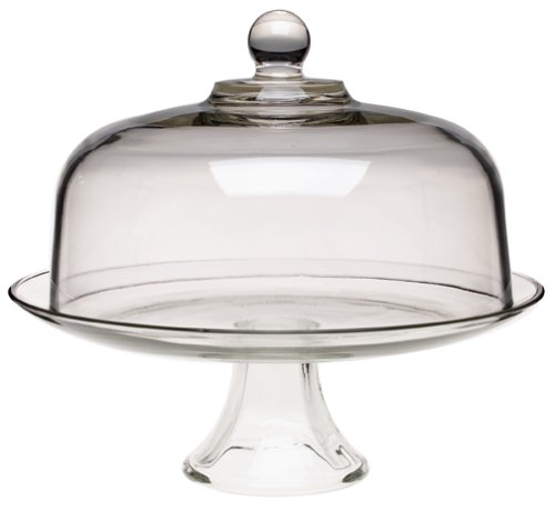 Presence Glass Cake Stand with Dome