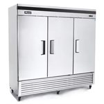 REACH-IN REFRIGERATOR, 3 SOLID DOORS, 72CU/FT, 81.9" X 31.5" X 83.2"H