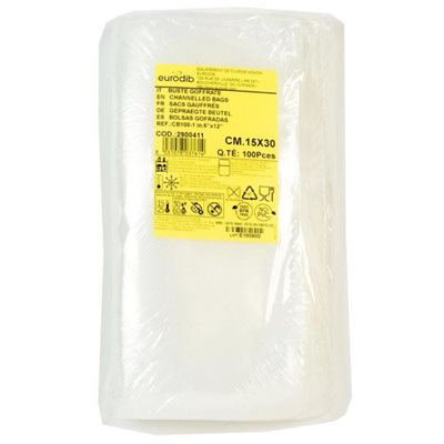 Vaccum Sealing Bags 6" x 12" Channeled (Pk Of 100)