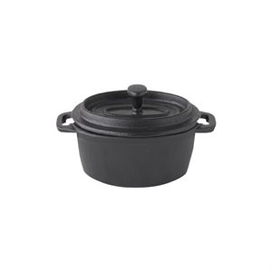 Casserole, Round, Cast Iron, Cover Included, 4"