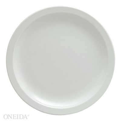 Plate, Round, Narrow Rim, 10.5" Diameter, Sold Per Dozen