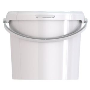 Seau blanc avec anse en plastique 5.7L